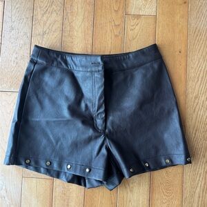 Sincerely Jules brown High Waist Leather Shorts